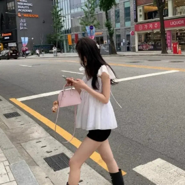 [BUNJANG] Le Plain Angel Blouse White M / 르플레인 엔젤블라우스 화이트 M