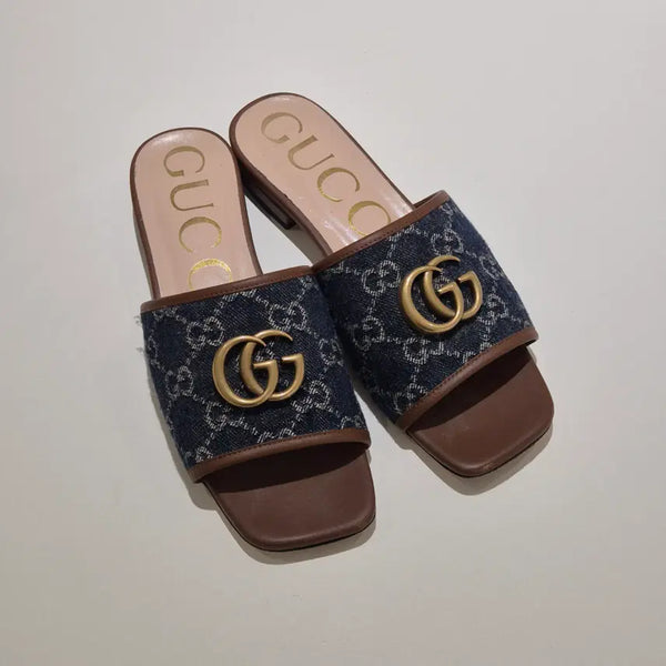 [BUNJANG] Gucci GG Denim Slide Mules Size 35.5 / (35.5)구찌 GG 데님 슬라이드 뮬