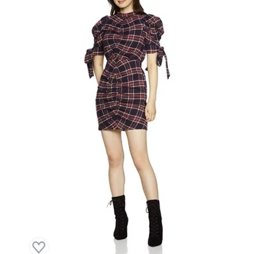 [BUNJANG] Snidel Check Mini Dress / Snidel 체크 미니 원피스