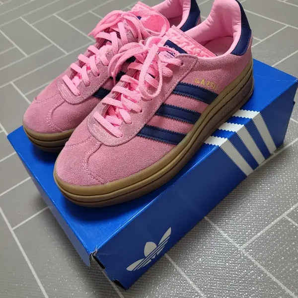 [BUNJANG] Adidas Gazelle Bold Pink Glow / Victory Blue (235mm) / 아디다스 가젤 볼드 핑크 글로우 빅토리 블루 235