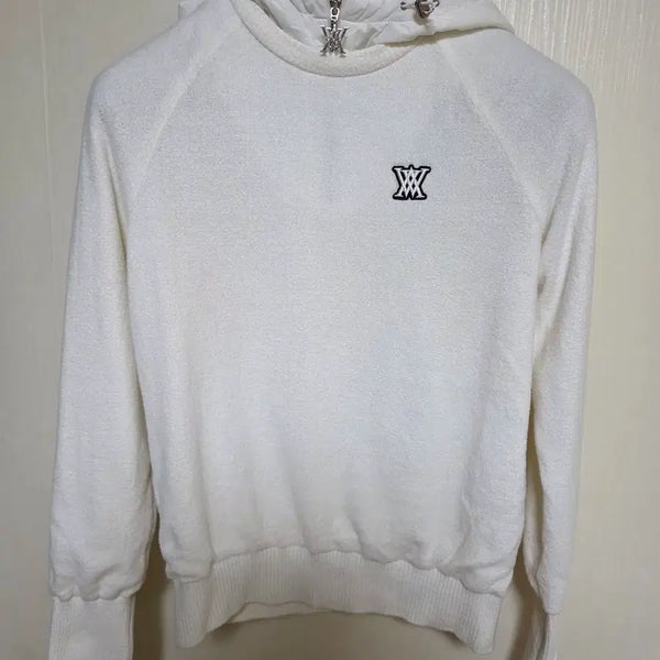 [BUNJANG] Anew Golf Women's White Woven Hooded Sweatshirt Size S / 어뉴골프 여성 화이트 우븐 후드 스웨트 사이즈 ( S )