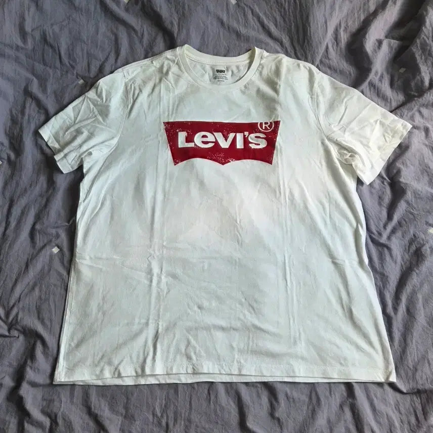 [BUNJANG] Levi's Logo Short Sleeve T-Shirt White XL / 리바이스 로고 반팔 티셔츠 화이트 XL