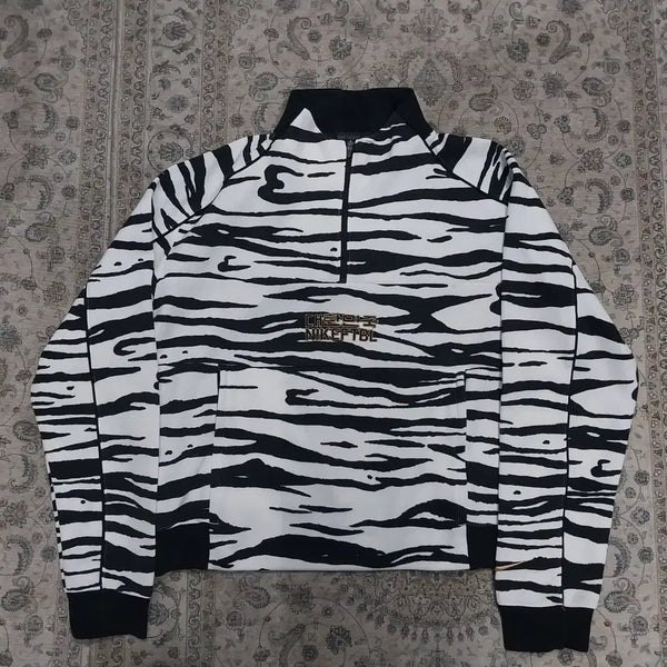 [BUNJANG] Nike x South Korea National Football Team Zebra Crop Half-Zip Jacket (M) / 나이키 X 대한민국 축구국대 지브라 크롭 반집업자켓 M