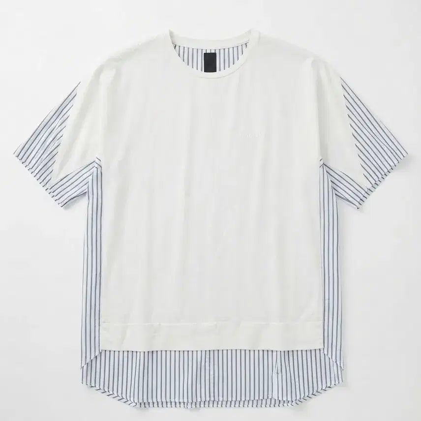 [BUNJANG] JUUN.J Module Stripe Combi T-Shirt / JUUN.J 모듈 스트라이프 콤비 티셔츠