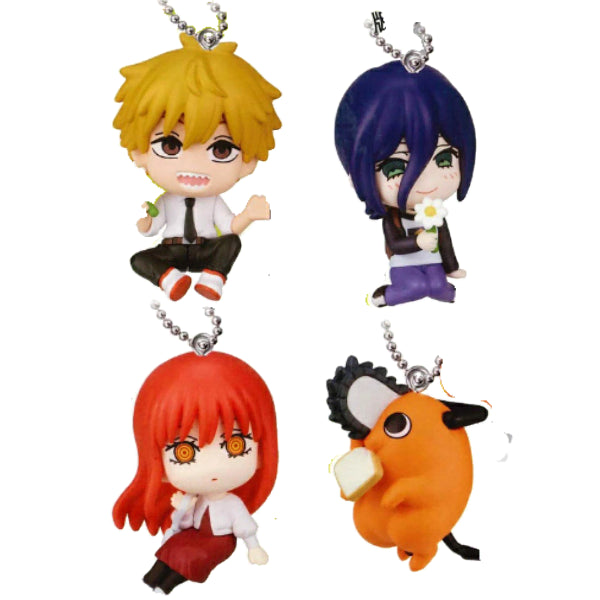 [BUNJANG] Chainsaw Man Depofigure Gacha 4-Piece Set - Denji, Reze, Makima, Pochita / [당일발송]체인소맨 데포피그 4종 세트 가챠 포치타 레제 피규어 키링 가