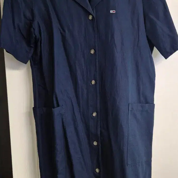[BUNJANG] Tommy Jeans Navy Shirt Dress / 타미진스 네이비 셔츠 원피스