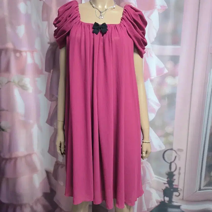 [BUNJANG] Lyon Deux Purple Pink Goddess Sleeve (Detachable) Fairy Dress / Lyon deux 퍼플핑크 여신소매(탈부착 가능)페어리 원피스