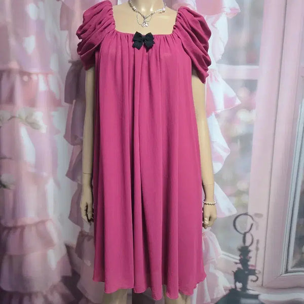 [BUNJANG] Lyon Deux Purple Pink Goddess Sleeve (Detachable) Fairy Dress / Lyon deux 퍼플핑크 여신소매(탈부착 가능)페어리 원피스