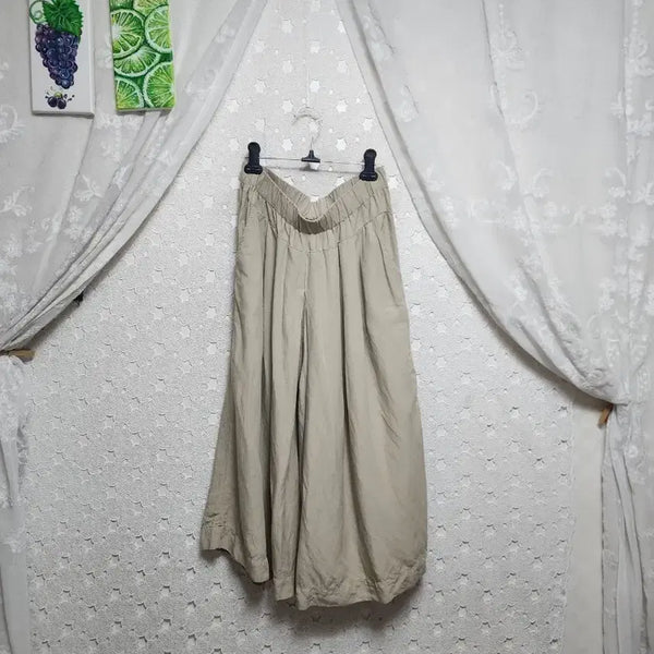 [BUNJANG] Silk Blend Wide Pants (Women's Size 77-88) / 마 인견혼방 와이드팬츠 여성77~88