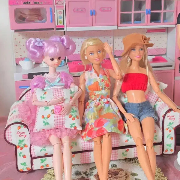 [BUNJANG] Jointed Barbie Doll Set with Clothes / 관절바비 바비 인형 옷 세트