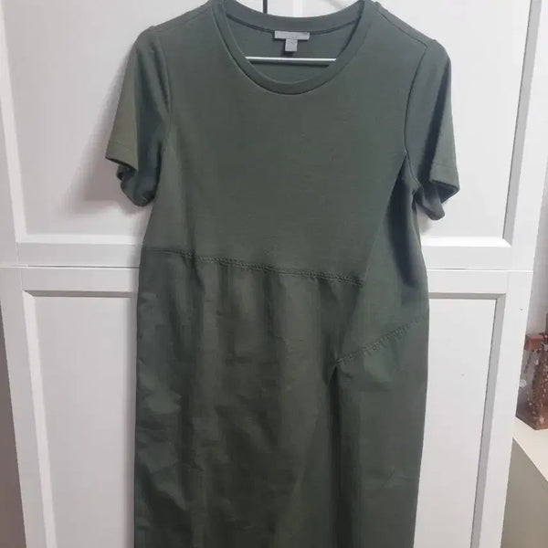 [BUNJANG] COS Colorblock T-Shirt Dress Khaki XS / COS 티셔츠 원피스 카키 배색 코스 xs 160/80a