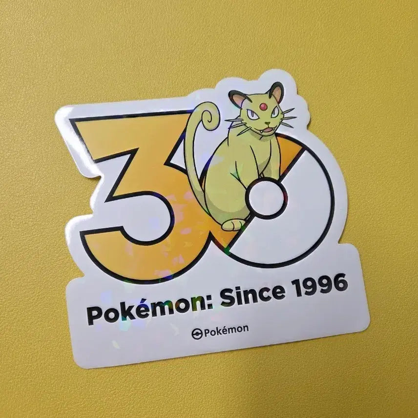 [BUNJANG] Pokemon 30th Anniversary Persian Logo Sticker / 포켓몬 30주년 페르시온 로고스티커