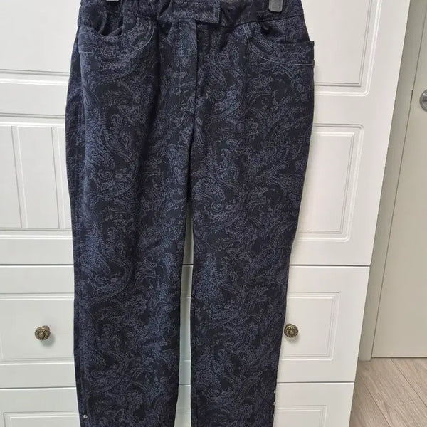 [BUNJANG] Dongsu Women's Pants Patterned Waist Banded / 이동수 바지