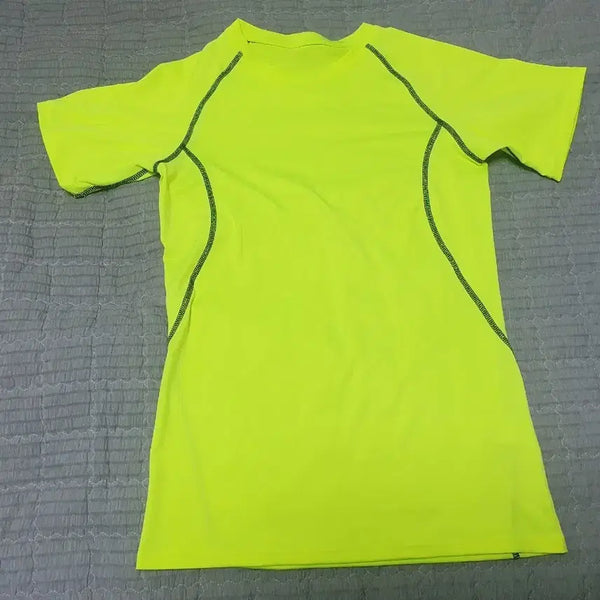 [BUNJANG] Performance Short Sleeve T-Shirt Yellow - Size S / 형광 옐로우 반팔 티셔츠 S