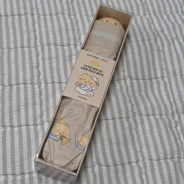 [BUNJANG] Manggom Ultra-Light 3-Section Folding Umbrella / 새상품) 망곰 초경량 우양산