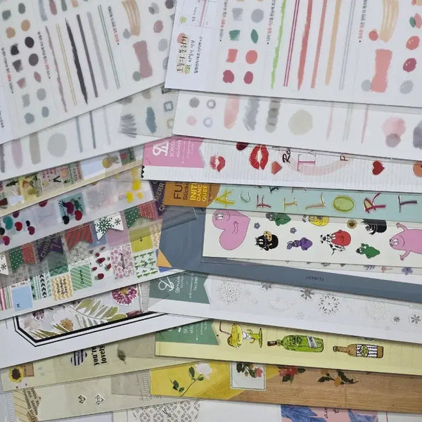 [BUNJANG] Sticker Collection Diary Sticker Set / 스티커 모음 다이어리 스티커 다꾸 스티커 키캡 스티커 리본