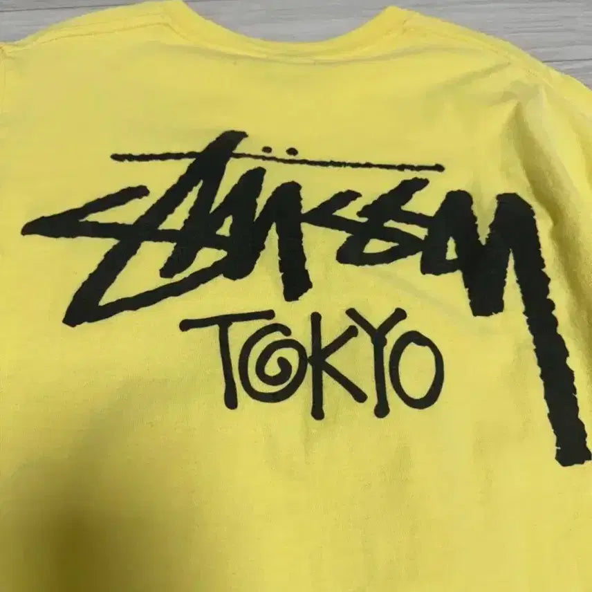 [BUNJANG] Stussy Tokyo Short Sleeve T-Shirt Yellow S / 스투시 도쿄 반팔티 옐로우 s