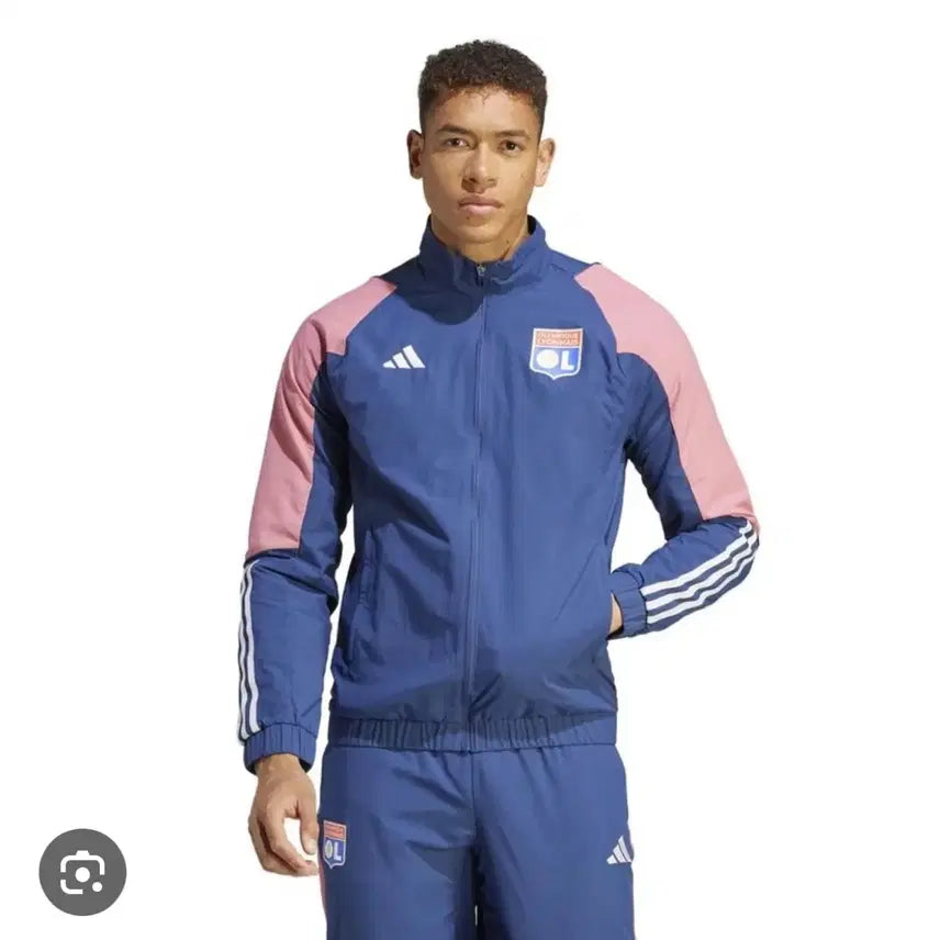 [BUNJANG] Olympique Lyonnais Training Presentation Jacket Navy/Pink XL / 리옹 트레이닝 프레젠테이션 자켓 해외XL