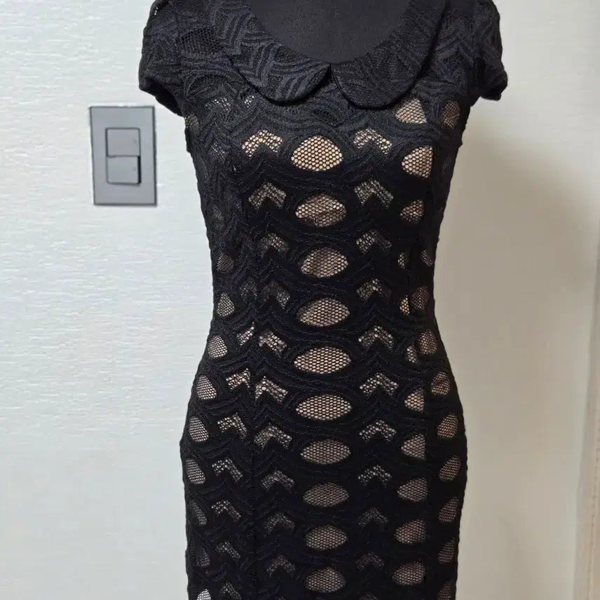[BUNJANG] Black Lace Collar Dress / 새상품  블랙   레이스  카라  원피스