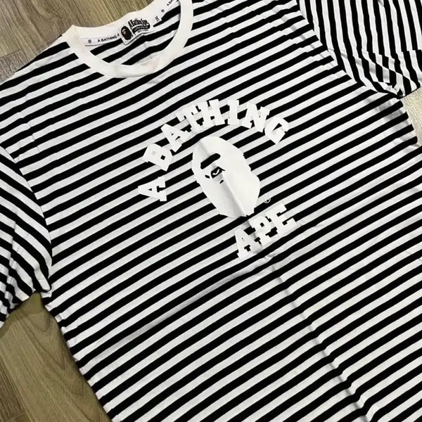 [BUNJANG] BAPE Stripe T-Shirt / (정품)베이프 스트라이프 반팔티 2xl