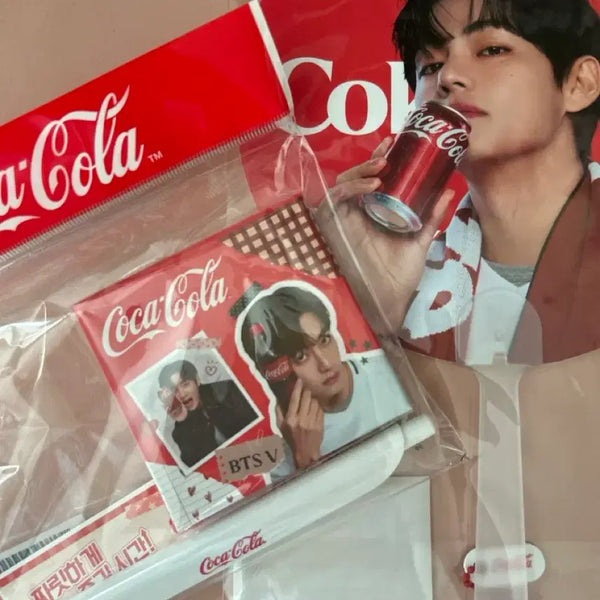 [BUNJANG] Coca-Cola x BTS V Limited Edition Fan & Stationery Set / 코카콜라 BTS 뷔 부채 문구세트
