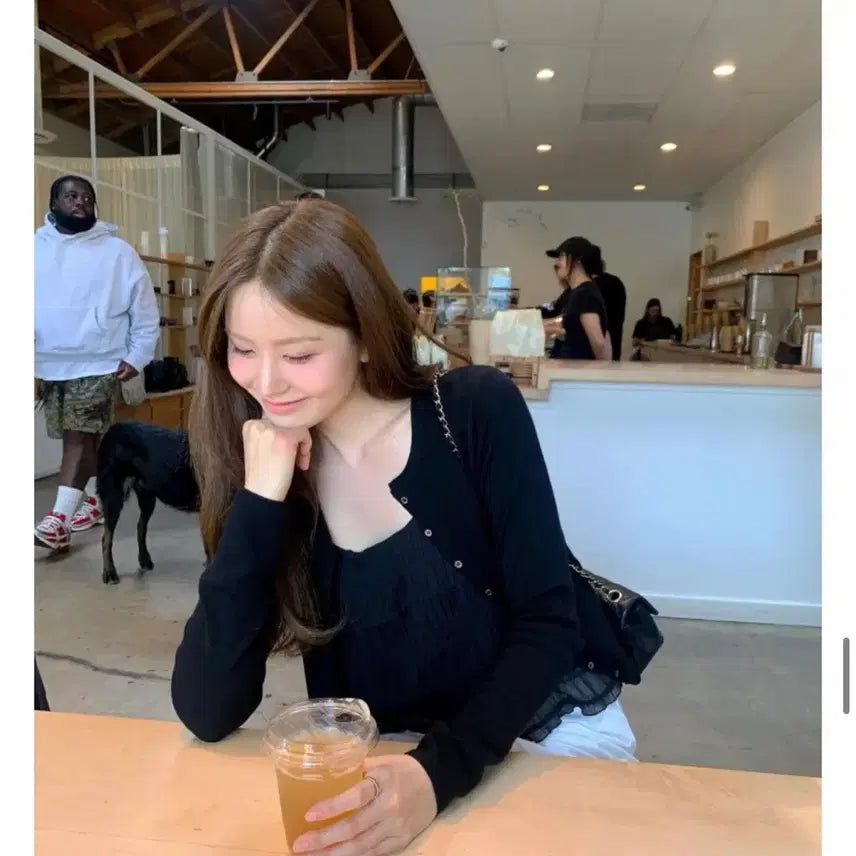 [BUNJANG] Ounce Low Silky Cardigan Black / Ounce 온스 로우 실키 가디건 블랙 니드오브 뮤렛