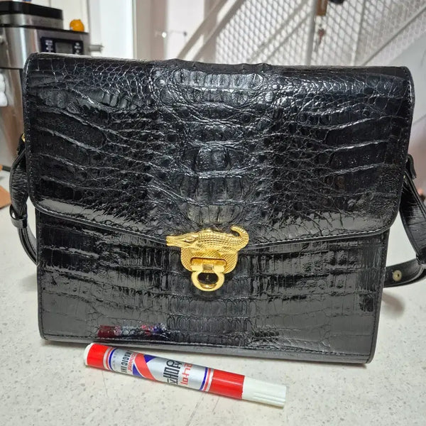[BUNJANG] Genuine Crocodile Leather Shoulder Bag / 악어가죽백
