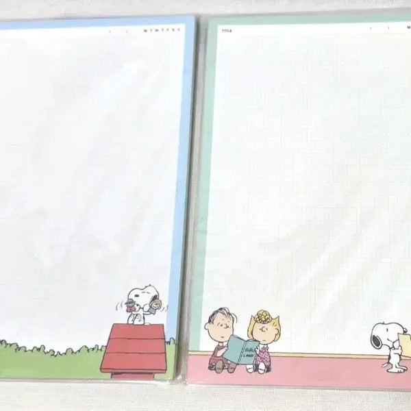 [BUNJANG] Snoopy B5 Memo Pad Set (2 Types, Sealed) / (미개봉) 스누피 B5 메모패드 2종