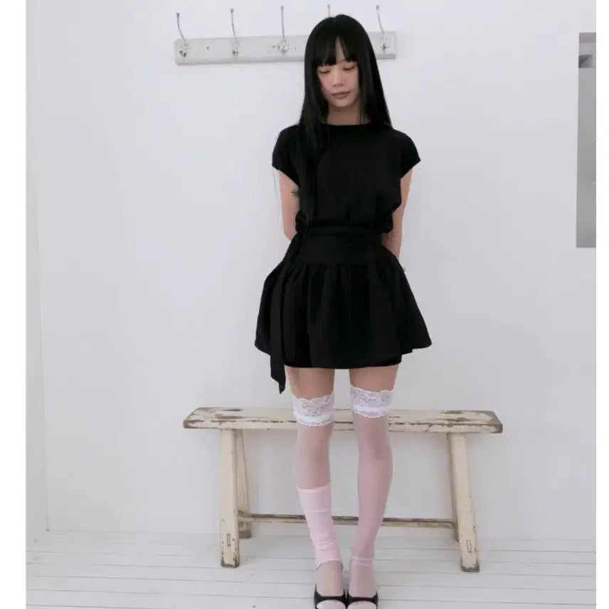 [BUNJANG] Baby Lap Flare Strap Mini Dress / 베이비랩 플레어 스트랩 미니 원피스 flare strap mini ops