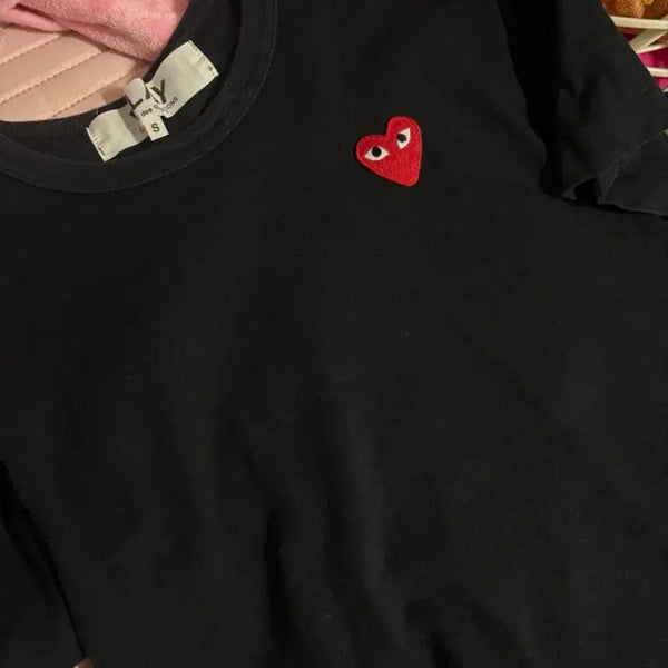 [BUNJANG] Comme des Garçons Play Black Heart Embroidery T-Shirt / 꼼데가르송 플레이 하트 자수 반팔티 블랙 S