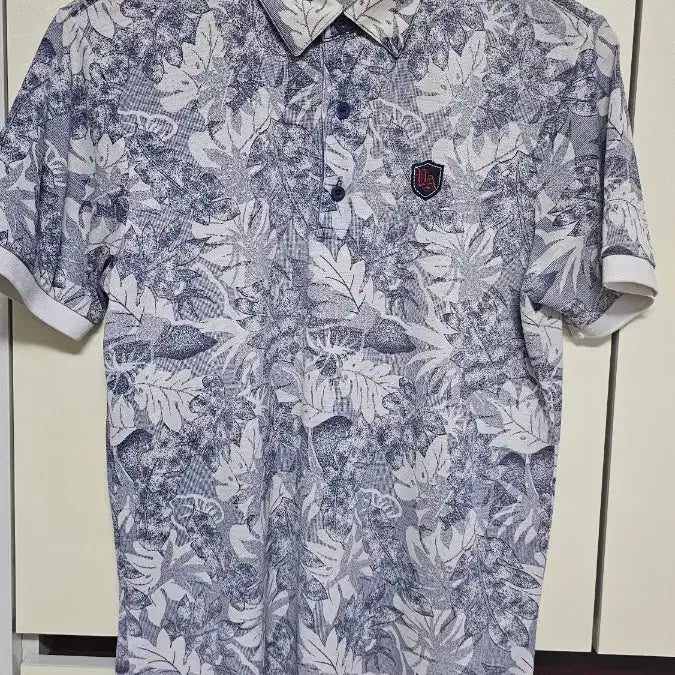 [BUNJANG] Yamaguchi Floral Pattern Short Sleeve Polo Shirt Size 95 / 야마구찌 플로럴 패턴 반팔 카라티 95