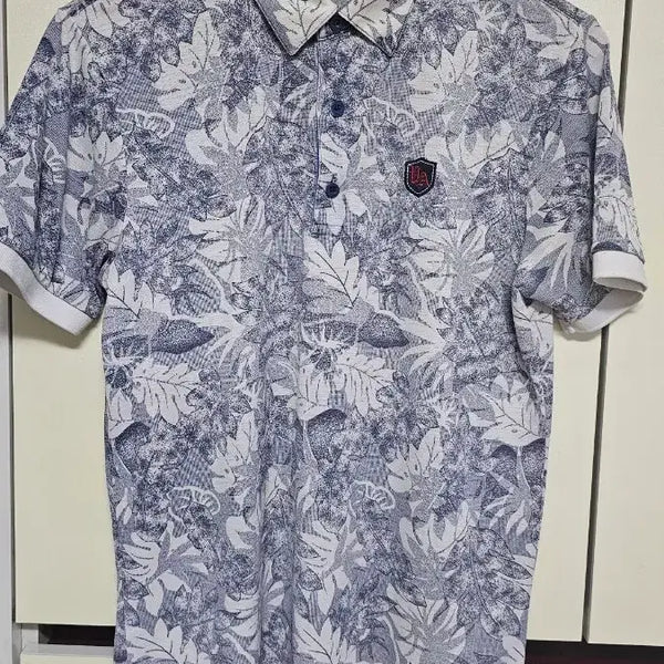 [BUNJANG] Yamaguchi Floral Pattern Short Sleeve Polo Shirt Size 95 / 야마구찌 플로럴 패턴 반팔 카라티 95