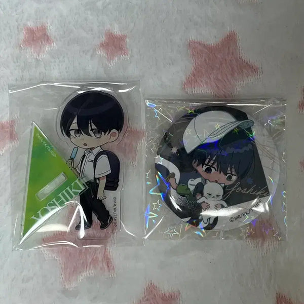 [BUNJANG] YOSHIKI Acrylic Stand & Badge Bundle Set / 히죽여 요시키 아크릴스탠드,뱃지 일괄 판매