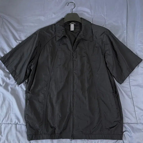 [BUNJANG] Unaffected Nylon Zip-Up Shirt Black L / 언어펙티드 나일론 집업 셔츠 블랙 L
