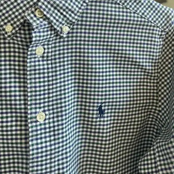 [BUNJANG] Polo Ralph Lauren Gingham Check Shirt Boys XL Green / 폴로 랄프로렌 깅엄 체크 셔츠