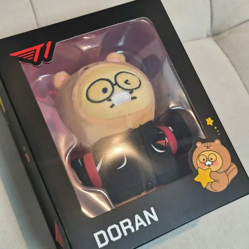 [BUNJANG] Kakao Friends T1 Doran Chunsik Backpack Keychain Doll / 카카오프렌즈 T1 티원 백팩 키링 인형 도란 춘식
