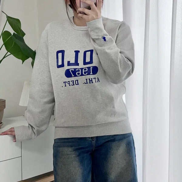 [BUNJANG] Polo Ralph Lauren Grey Big Logo Sweatshirt Size S / 폴로 그레이 빅로고 맨투맨 [ S ]