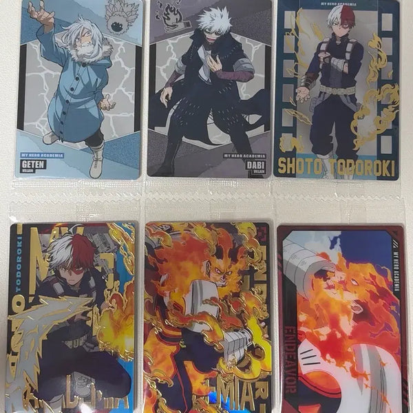 [BUNJANG] My Hero Academia Wafers Rare Card Set (Shoto, Dabi, Endeavor, Geten) / 나의 히어로 아카데미아 히로아카 나히아 웨하스 레어 카드 쇼토 다비 등