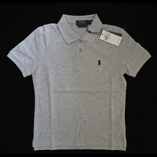 [BUNJANG] Polo Ralph Lauren Women's PK Short Sleeve Polo Shirt - Grey, M Size / [새상품]여성 폴로랄프로렌 PK 반팔 카라티 그레이 M사이즈
