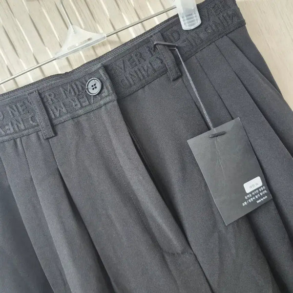 [BUNJANG] MINE Wide Slacks Black / 마인 슬랙스 블랙