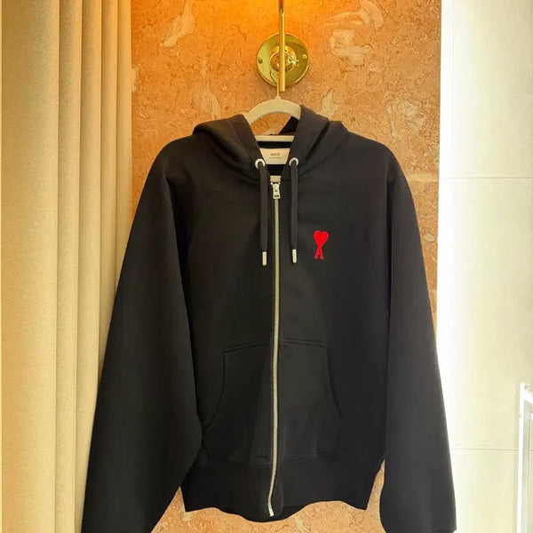 [BUNJANG] Authentic ARMY Heart Logo Hoodie Zip-up Black L / [정품] 아미 하트 로고 후드집업 블랙L사이즈