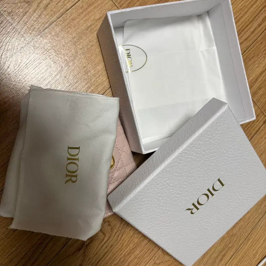 [BUNJANG] Dior Glycine Wallet Powder Pink Full Set S-Class / 디올 글리신 지갑 풀박스 구성 s급 파우더핑크