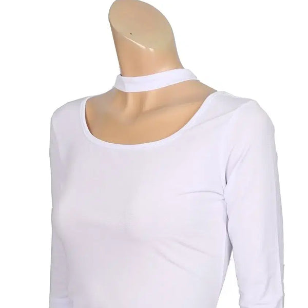 [BUNJANG] Choker T-Shirt White L / (여름특가)목초크  티셔츠 L-화이트