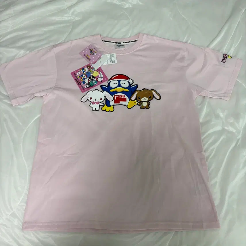 [BUNJANG] Sanrio Donpeng Sugar Bunnies T-Shirt / 돈키호테 산리오 돈펭 슈가바니즈 티셔츠 반팔