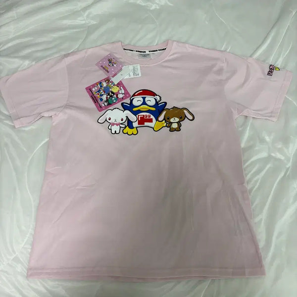 [BUNJANG] Sanrio Donpeng Sugar Bunnies T-Shirt / 돈키호테 산리오 돈펭 슈가바니즈 티셔츠 반팔