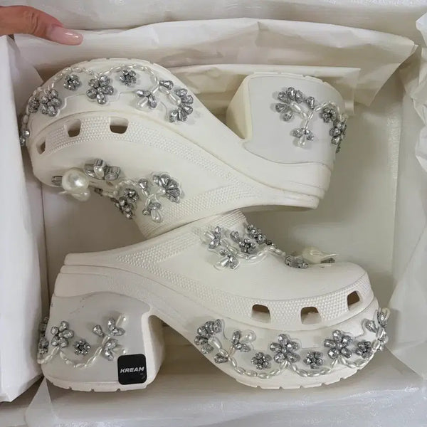 [BUNJANG] Simone Rocha x Crocs Siren Clog White / 시몬 로샤 X 크록스 사이렌 클로그 화이트 M5/W7 240