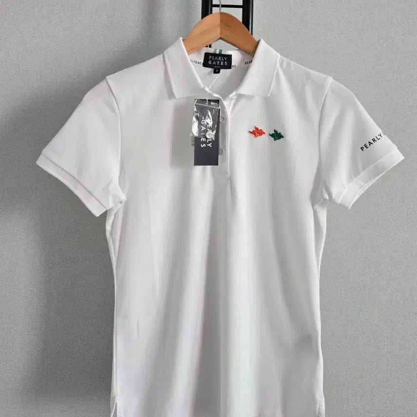 [BUNJANG] PARIGATES Golf Wear Women's Short Sleeve Polo Shirt White / 새상품)파리게이츠  골프웨어 반팔  카라티 화이트