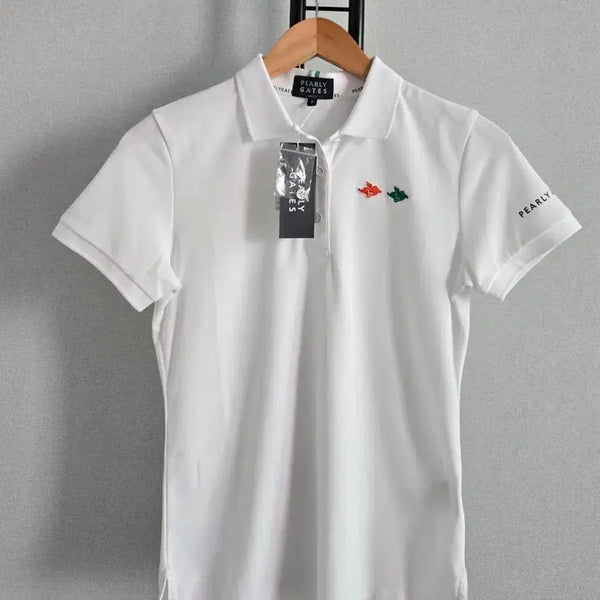 [BUNJANG] PARIGATES Golf Wear Women's Short Sleeve Polo Shirt White / 새상품)파리게이츠  골프웨어 반팔  카라티 화이트
