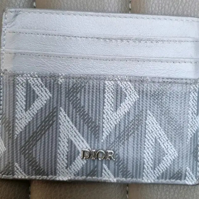 [BUNJANG] Dior Diamond Grey Card Holder / 디올 카드지갑