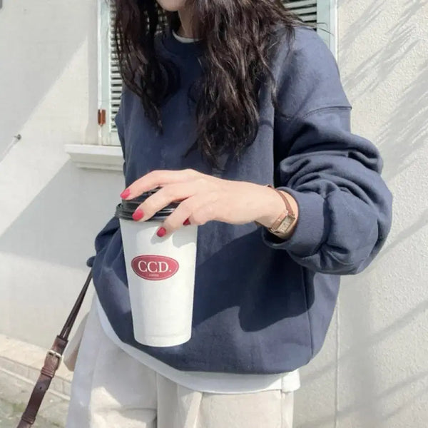 [BUNJANG] Mini Ppoong Dearment Sweatshirt Mid Navy / [미개봉 새상품]미니뽕 디어먼트 맨투맨 미드네이비